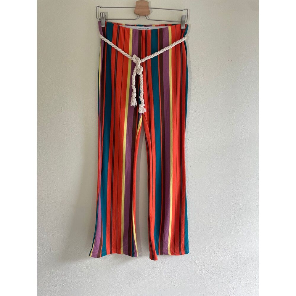 Urban Outfitters Size S Bali Flare Low Rise Stripe Colorful Boho Festival Hippie